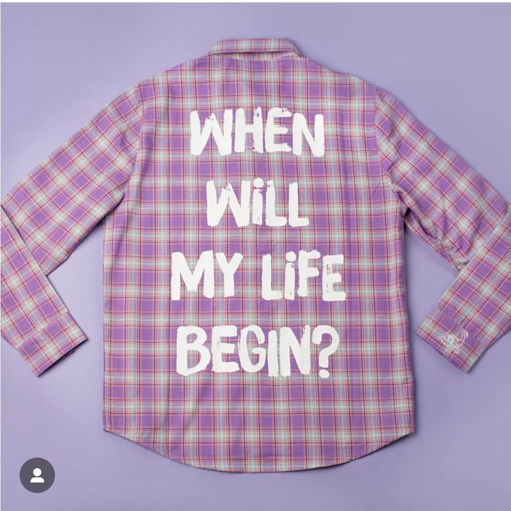 Cakeworthy Disney Rapunzel When will my life begin plaid flannel